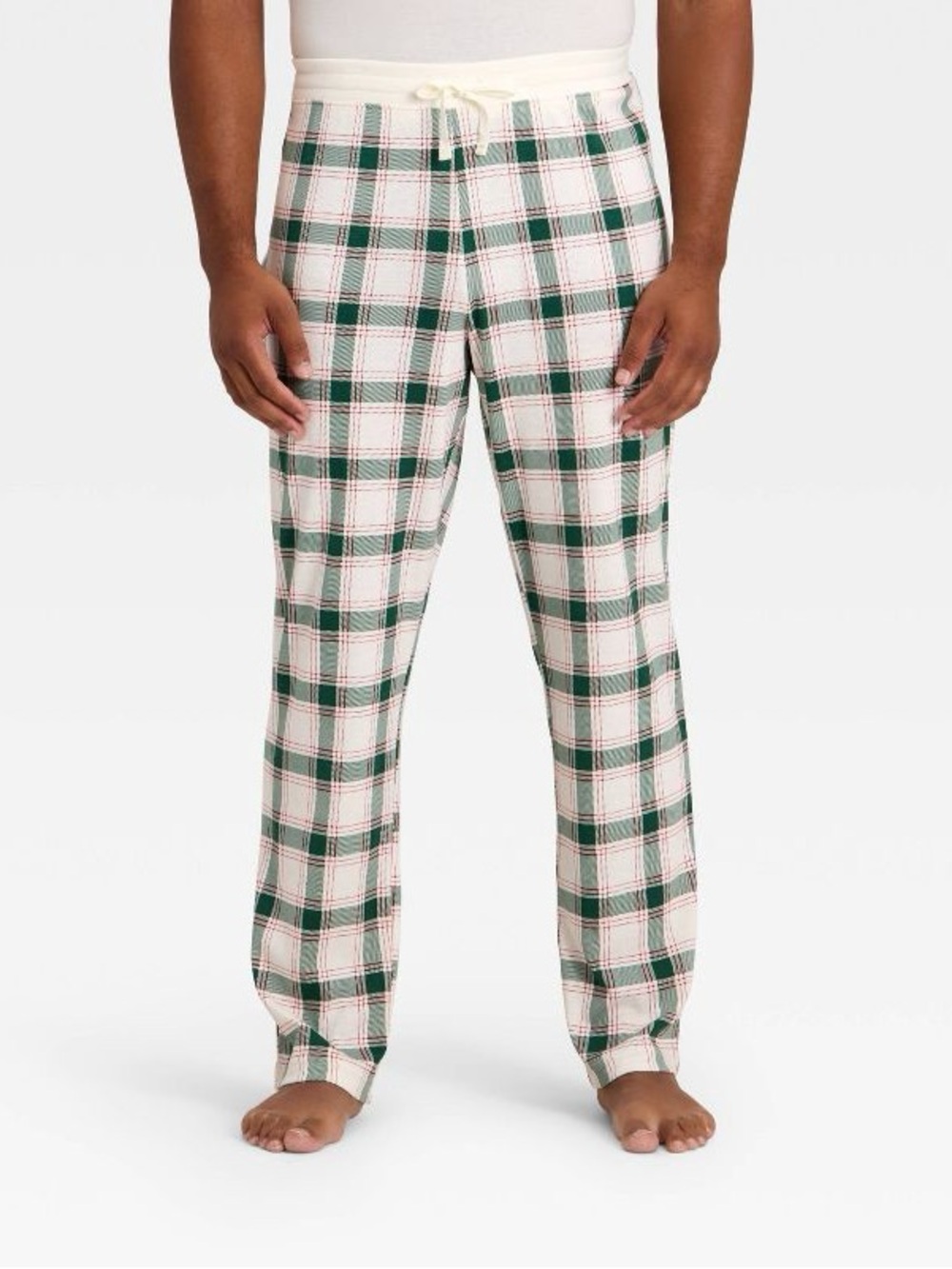 Wondershop Men’s Green White Plaid Checker Cozy Lounge Pajama Pants - Size M